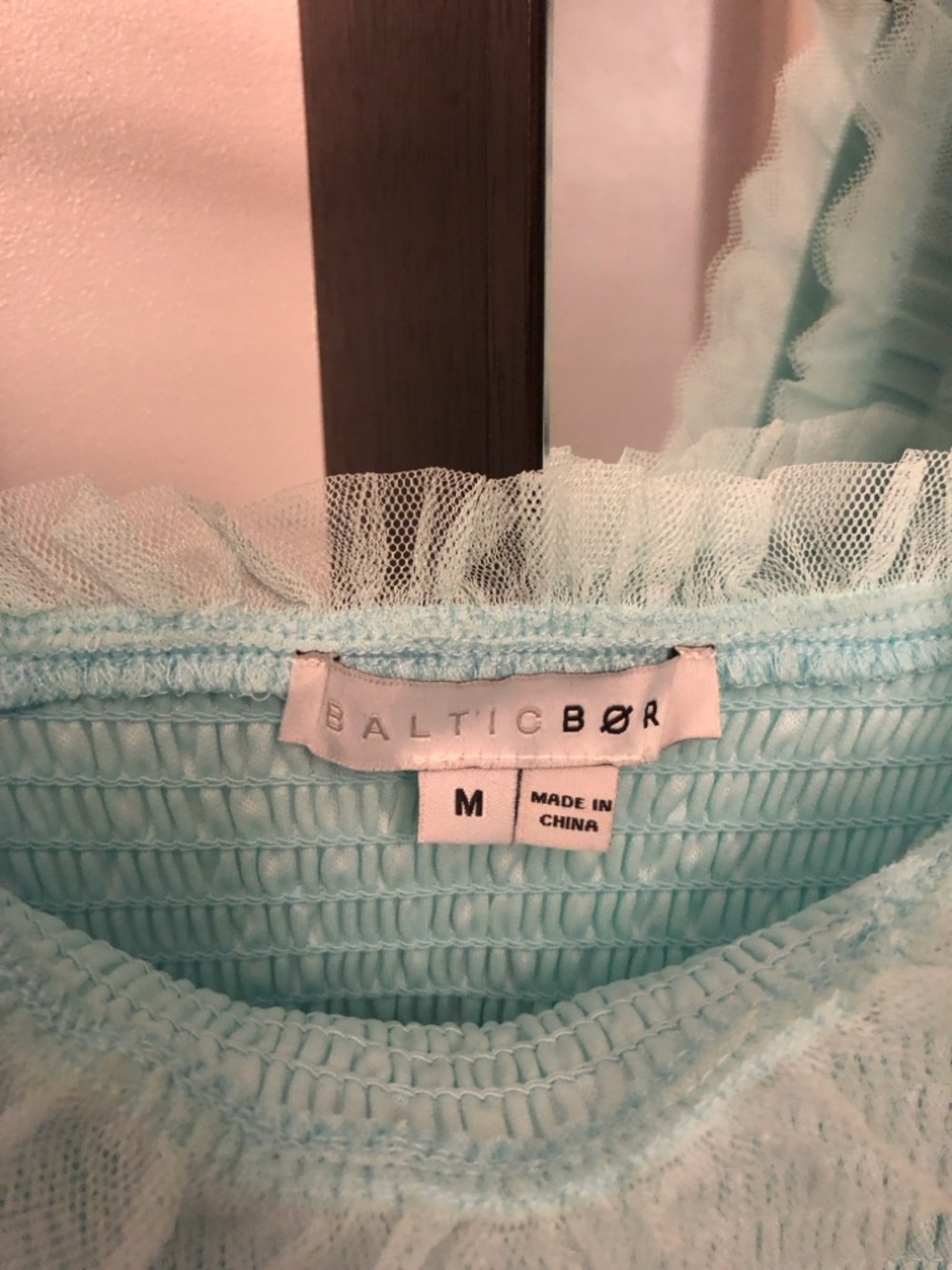 Baltic Born Sea Blue Emma Smocked Tulle Midi Dress - Picture 3 of 5